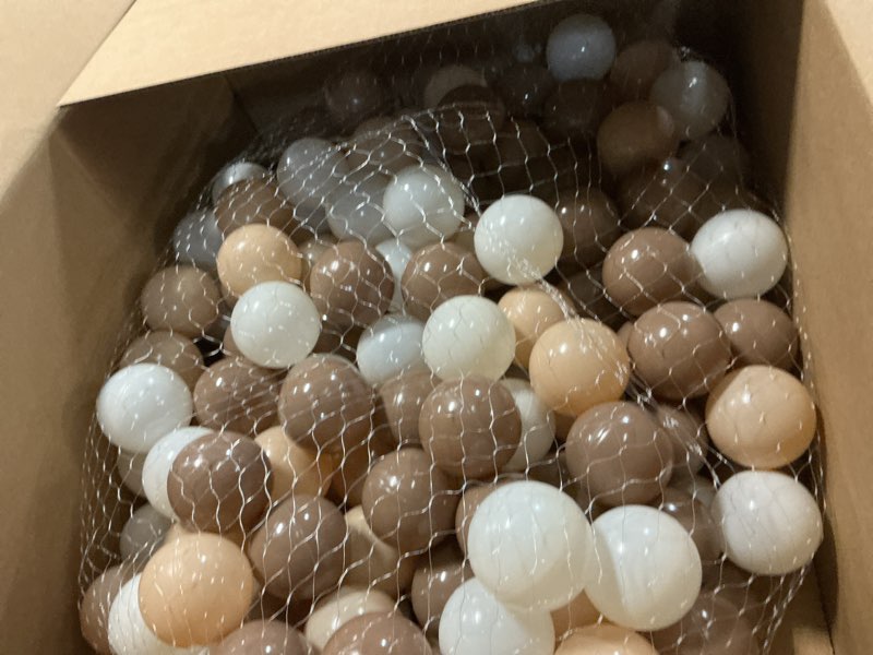 Condition photo showing Good Condition for GOGOSO Ball Pit Balls for Toddlers Phthalate-Free BPA-Free Non-Toxic Crush Proof Soft Plastic Play Balls Baby Kids Shape Tent Pool Playhouse Playpen Party Decor,Coffee Brown Beige,200PCS cofee colors 200 balls