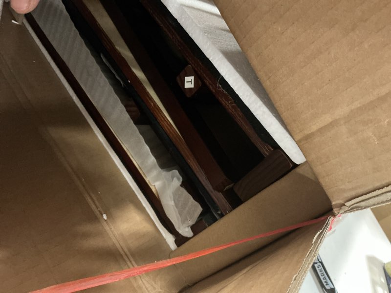 Condition photo showing Good Condition for dog ramp for bed or couch, wooden pet ramp with 20° gentle slope, removable side rails, non-slip surface, top platform & wheels, safe bed ramp for small, large & senior dogs, 60" long, mahogany mahogany m-60"l x 16"w x 20"h