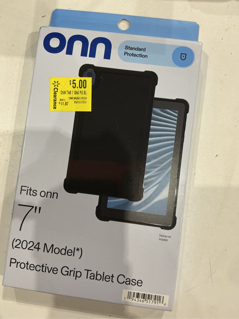 Condition photo showing New/Like New for onn. protective grip tablet case for onn. 7" tablet (2024 model) - black