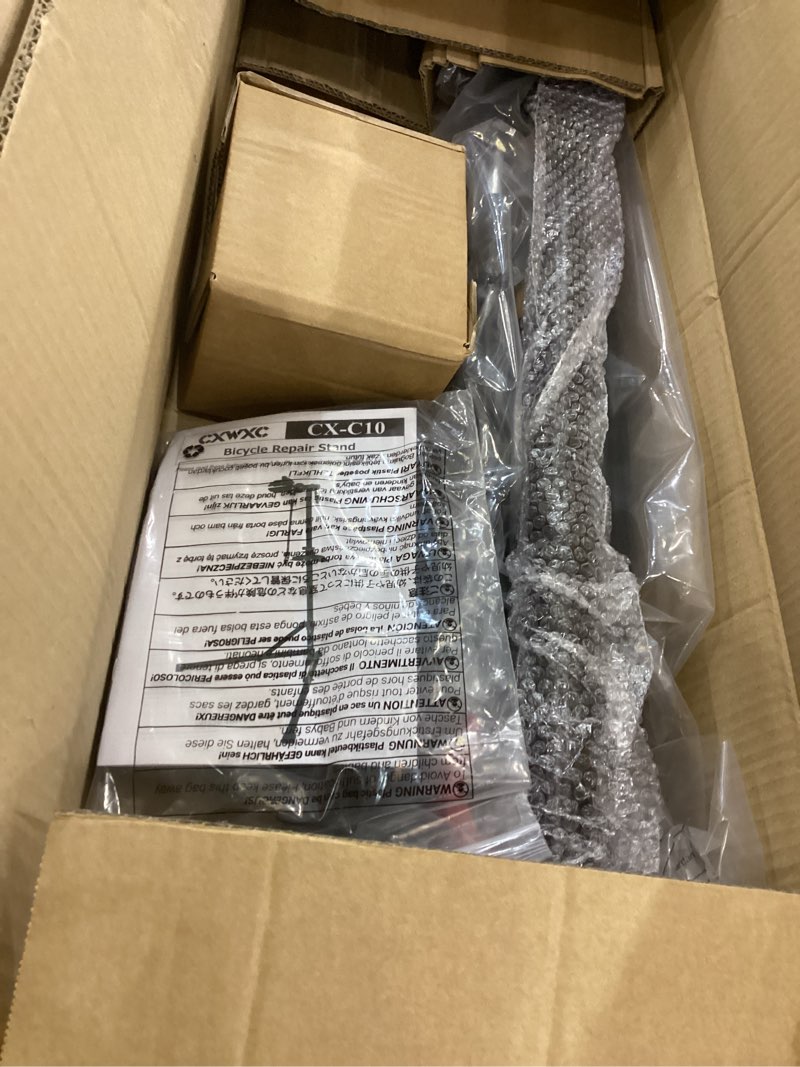 Condition photo showing New/Like New for CXWXC Bicycle Repair Stand for Bike Maintenance, Up to 30 kg, Height Adjustable, Foldable and 360° Rotatable Bike Maintenance worktand for MTB, Road Bike A: Black