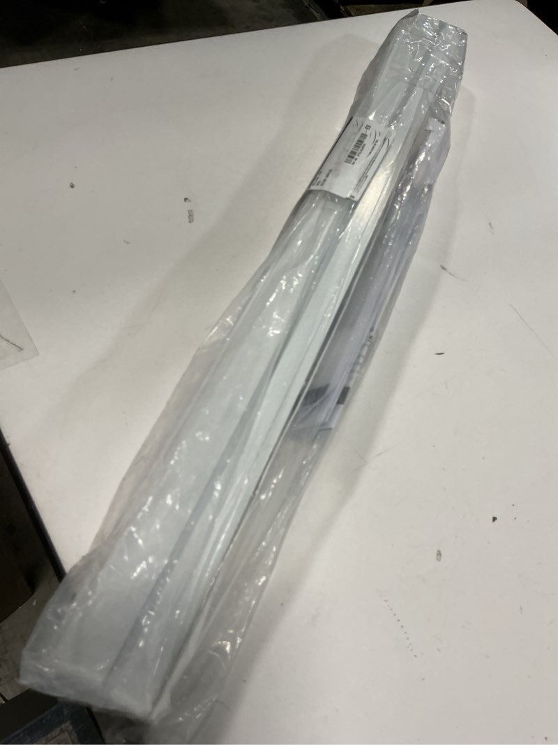 Condition photo showing As Is for 2-inch Flat Slat Faux Wood Cordless Room Darkening Blind for Windows - Starting at $18.97 - (Over 1,000 Custom Sizes) Faux Wood Blinds, Window Blinds Cordless, White - 34" W x 64" H