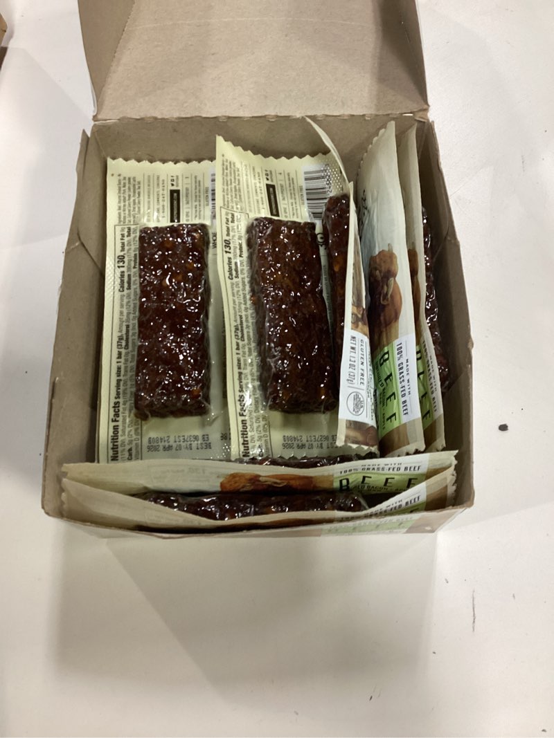 Condition photo showing New/Like New for (BB.07/APR/2026) Epic Beef Apple Bacon Bars, Whole30, Paleo Friendly, 12 ct Beef Apple Bacon 12 Count (Pack of 1)