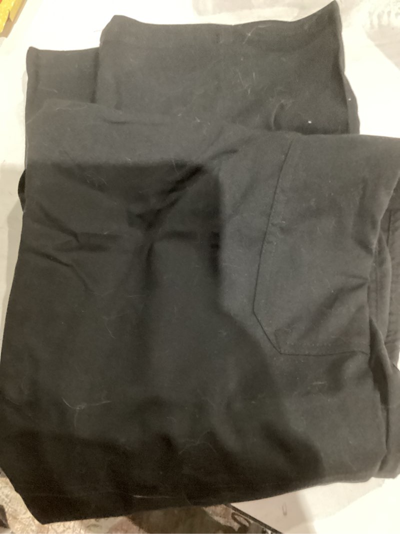 Condition photo showing Good Condition for comenii scrubs for women, knit yoga waistband straight leg cargo pants, classic fit womens scrubs pants petite small black