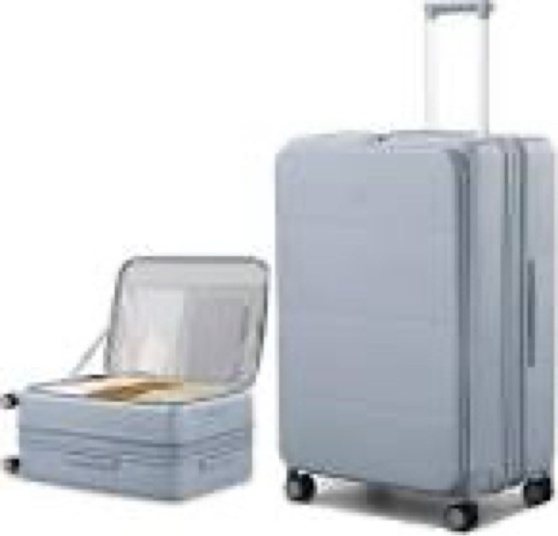 hanke expandable 28 inch luggage with spinner wheels top opening travel luggage hard shell rolling s