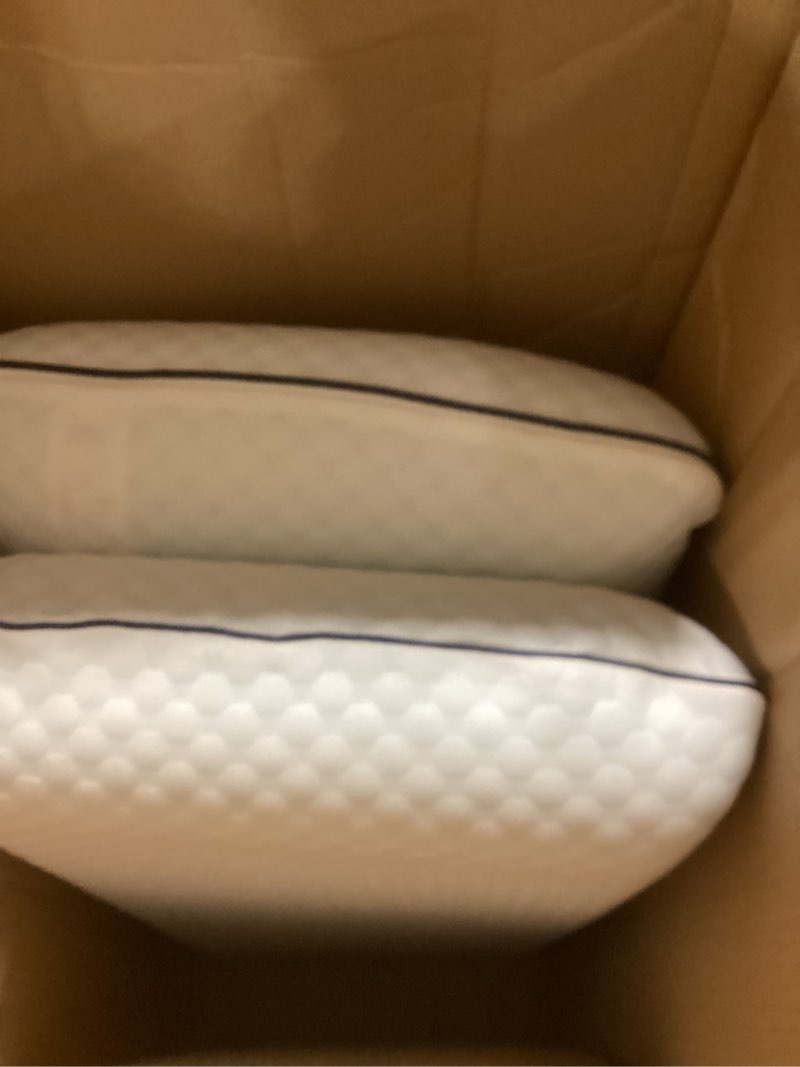 Condition photo showing Good Condition for WEEKENDER Gel Memory Foam Pillow - King Size - 2-Pack - Medium Plush Feel - Neck & Shoulder Support - For Back, Side, & Stomach Sleepers - Home, Hotel, & Hospital Essentials