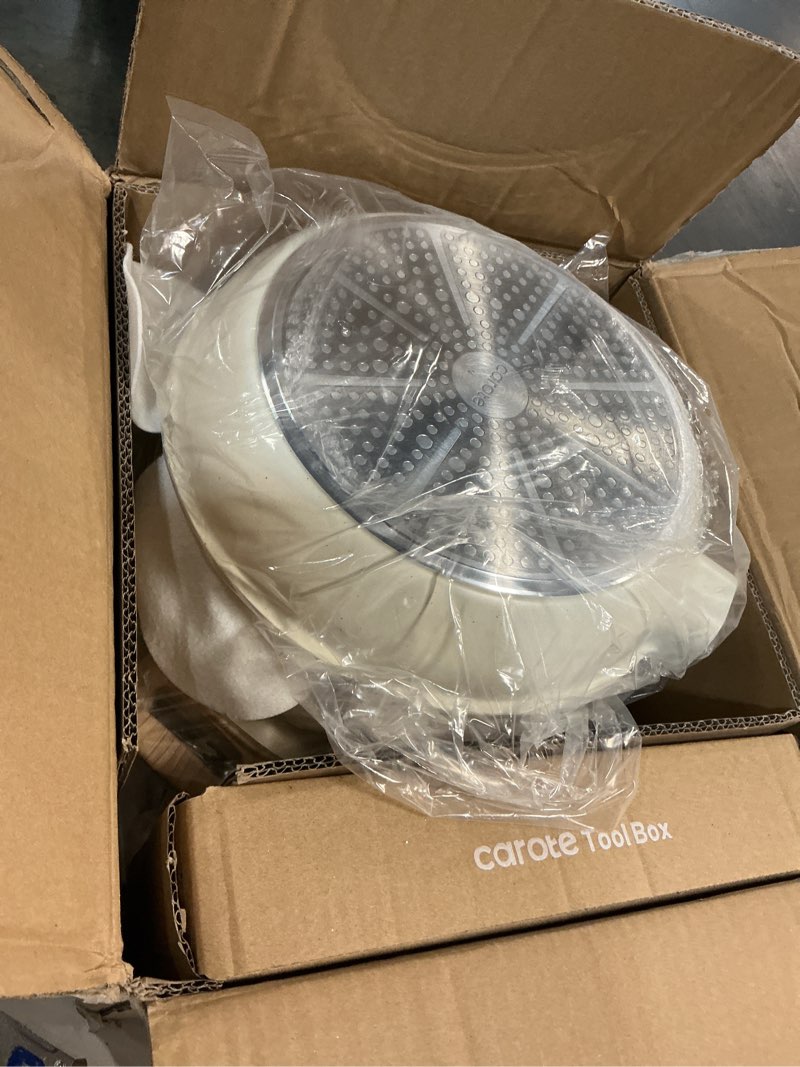 Condition photo showing Good Condition for (Incomplete)CAROTE 14 Pcs Pots and Pans Set Nonstick,Cookware Set Kitchen Cooking Set with Utensil and Pan Protectors Cream White 14 Piece