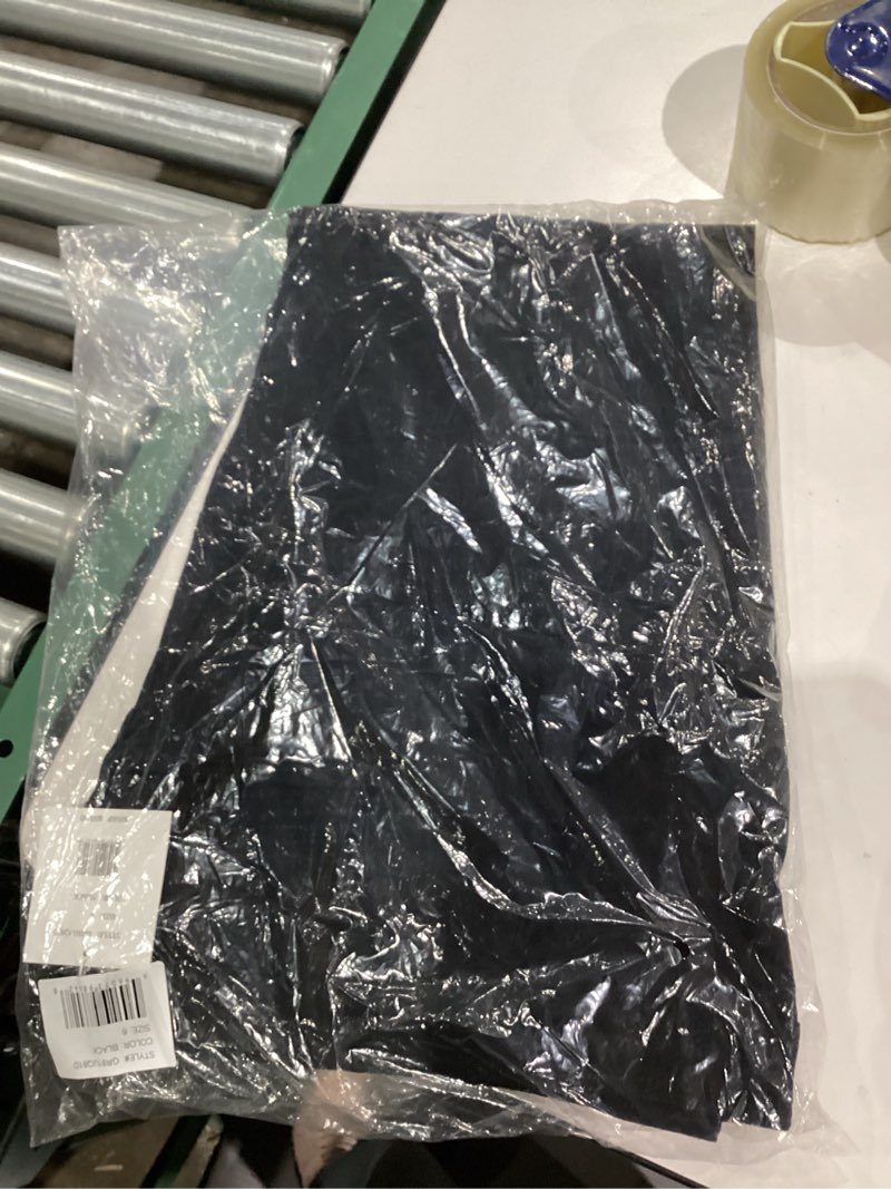 Condition photo showing New/Like New for Zac & Rachel Women's Fly Front Capri Length Pant with Techdured Dot Millenium Fabric 6 Black