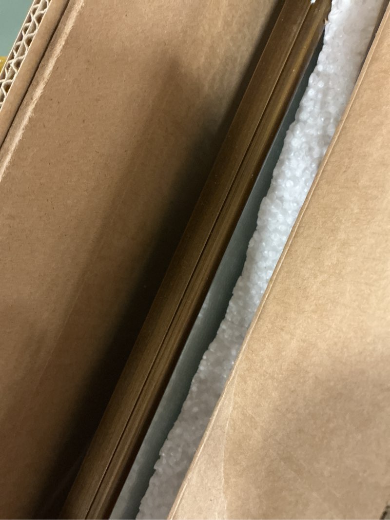 Condition photo showing Good Condition for Ornate Baroque Vintage Gold Mirror - 24"X36" Arched Antique Brass Mirror with Full Metal Frame - Perfect for Entryway, Fireplace, Living Room, Hallway, or Bathroom Décor 36"L x 24"W Vintage Mirror