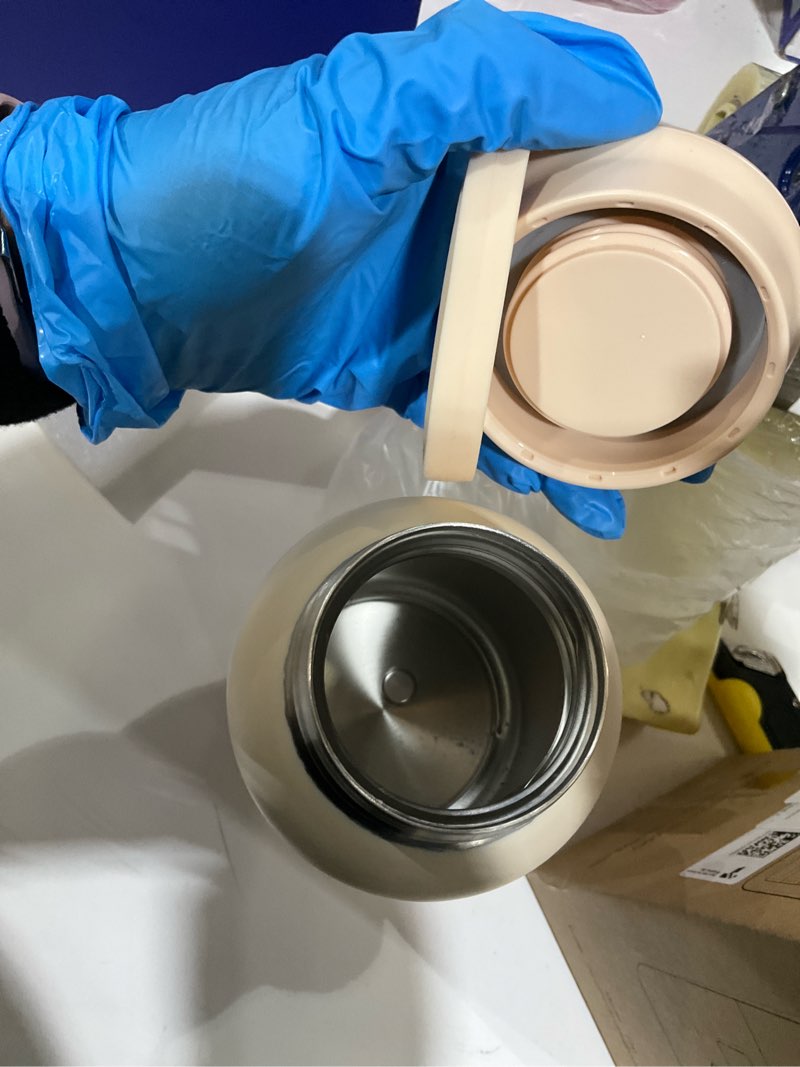 Condition photo showing As Is for Portable Bottle Warmer for Travel, 10 Oz Baby Botle Warmer with Adjustable Temperature & Keep Warm for Formula, Breastmilk, Cordless Milk Warmer, Rechargeable Water Warmer for Outdoor (Beige) 300ml Beige Yellow