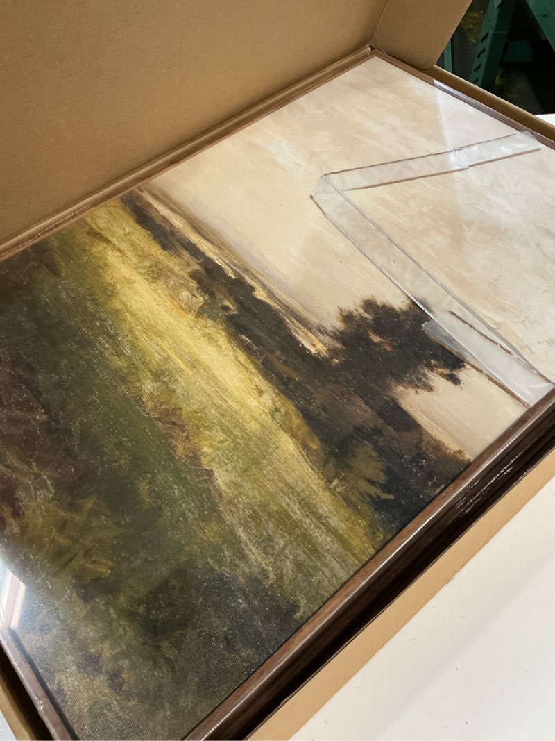 Condition photo showing New/Like New for wkgzgys 3 piece vintage landscape framed wall art french country canvas art prints farmhouse paintings nature scenery pictures artwork decor for living room bedroom 16x24in