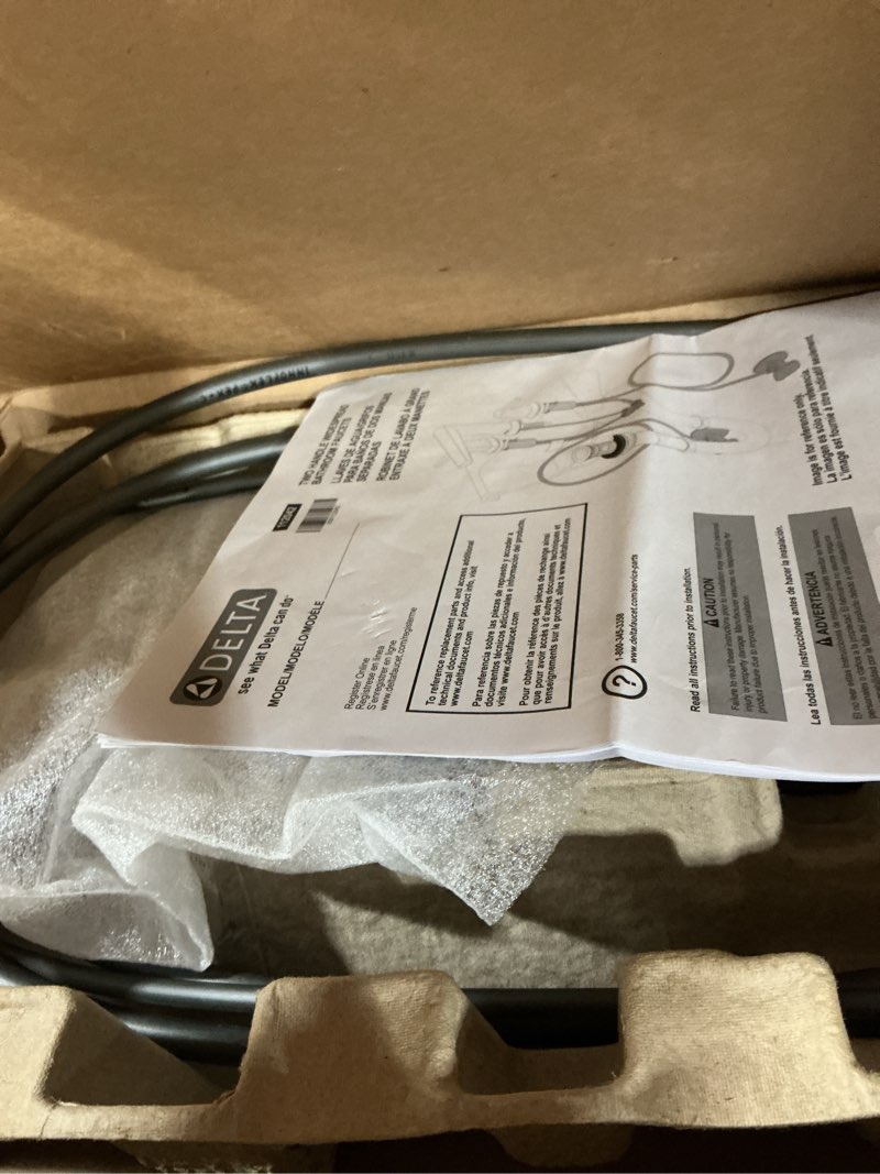 Condition photo showing Good Condition for delta faucet stryke widespread bathroom faucet 3 hole, brushed nickel bathroom sink faucet, 2 handle bathroom faucet, bath faucet, metal pop-up drain assembly, lumicoat stainless 35775-ss-pr-mpu-dst