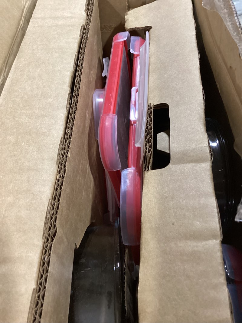Condition photo showing Good Condition for pyrex freshlock (7-pack) glass food storage containers set, (1, 2, 4 cups) airtight & leakproof plastic locking lids bpa-free, meal prep containers set, freezer dishwasher microwave safe 7 pack