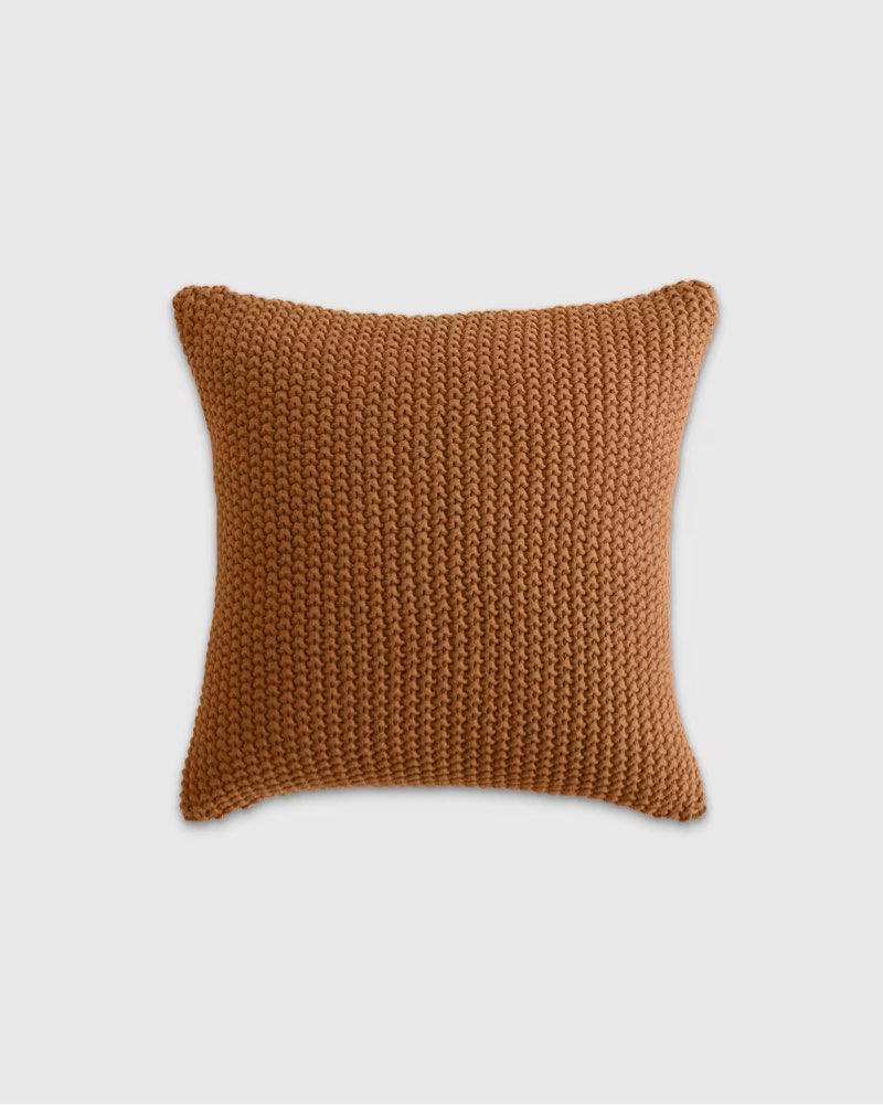 cotton fisherman pillow cover color amber 20x20in