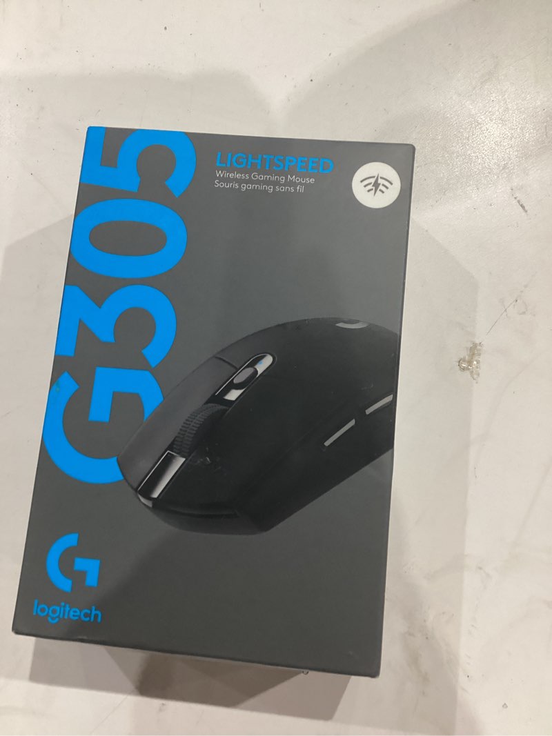 Condition photo showing Good Condition for logitech g305 lightspeed wireless gaming mouse, hero sensor, 12,000 dpi, lightweight, 6 programmable buttons, 250h battery, on-board memory, compatible with pc, mac - black black mouse