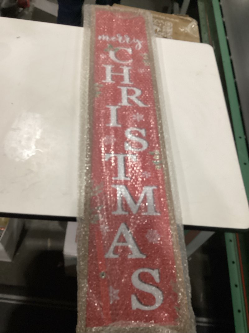 Condition photo showing New/Like New for Double-sided Welcome Wooden Sign Stand with Magnetic-adhesive Wreath for Front Door, 47" Vertical Farmhouse Home Sweet Home Porch Sign for Outdoor Patio Garden, 2in1 Large Tall Porch Leaner Decor Natural Frame 9"x45" Basic Design-Double Side