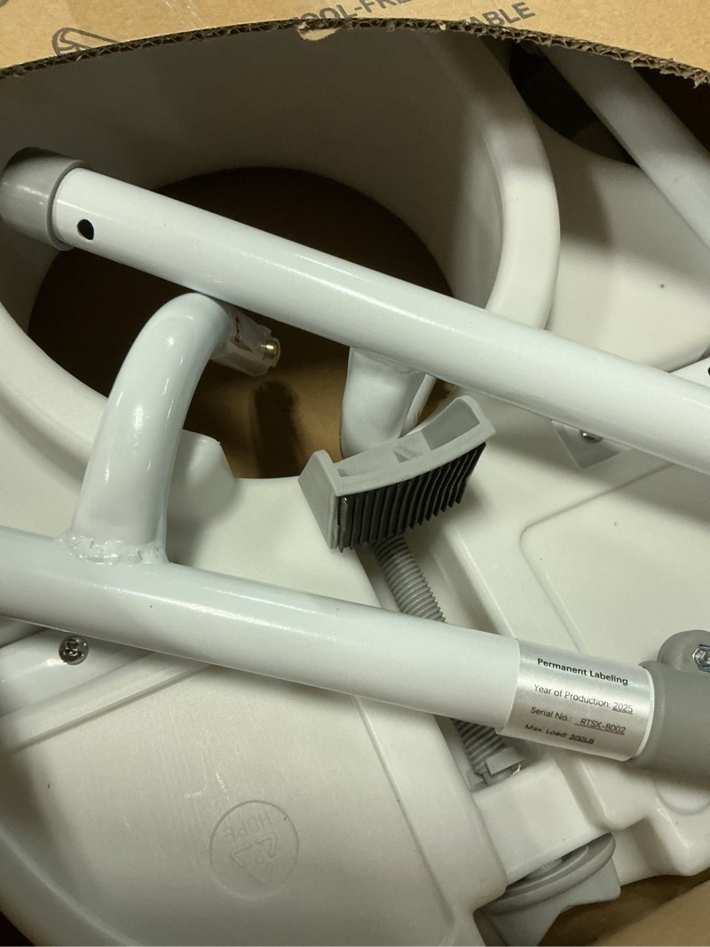 Condition photo showing Good Condition for raised toilet seat with handles for elderly - toilet seat risers for seniors with adjustable padded arms - elevated toilet safety seat for standard or elongated commode