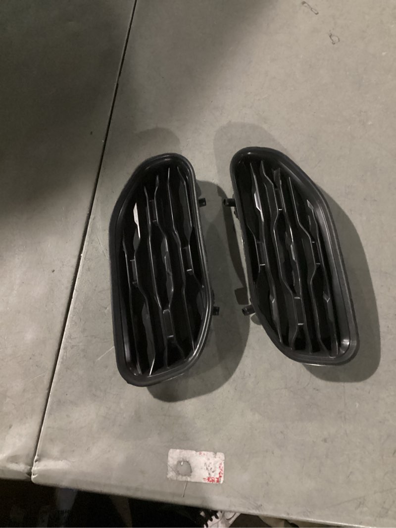 Condition photo showing As Is for 68414296AA Left & Right Side Front Bumper Bezel, Replacement for Dodge Ram 1500 DT 2019-2020 ram 1500 front bumper