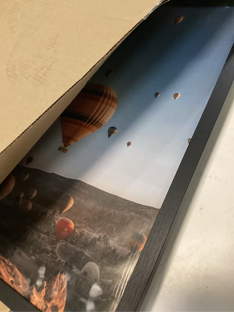 Condition photo showing As Is for jcjmy 15x20 picture frame - black, horizontal & vertical formats for wall hanging, 15 x 20 gallery frame for photos & posters