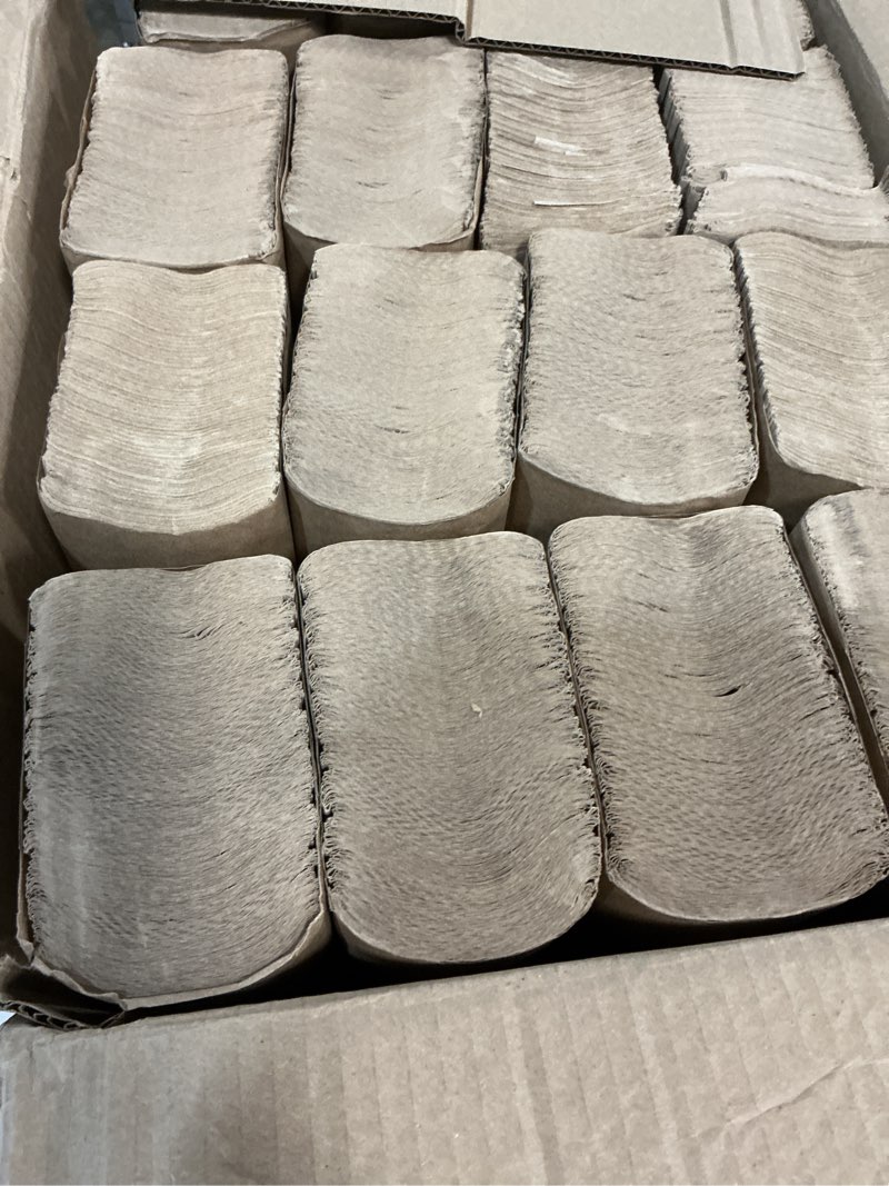 Condition photo showing New/Like New for tork multifold hand towel, natural, 100% recycled, fsc certified, compatible with h2 dispensers, 16 packs x 250 sheets (mk520a) tork h2 - multifold hand towels