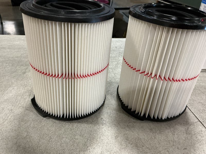 Condition photo showing New/Like New for 38754 replacement filter compatible with craftsman cmxzvbe38754, fits for 5-20 gallon shop vacuum, 2 pack+4 pack foam sleeves+1 pack brush 2+4+1