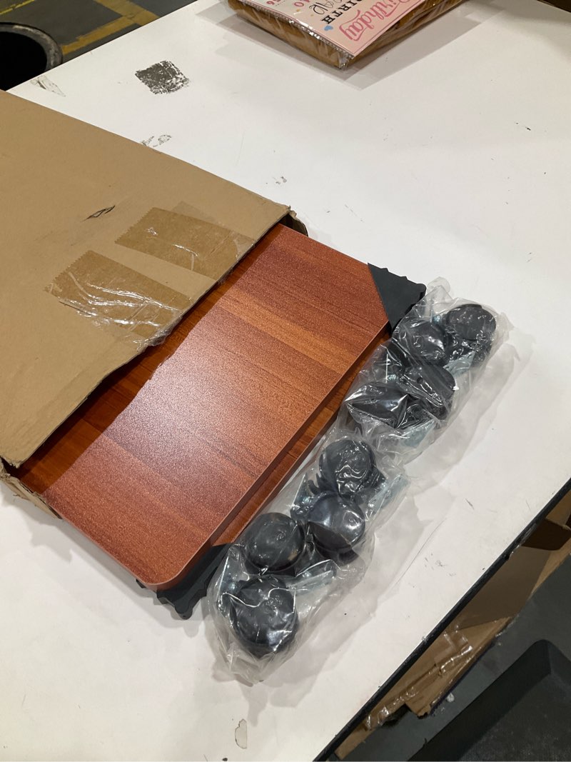 Condition photo showing Good Condition for beeveer 2 pcs office under desk printer stand with 4 caster wheels walnut movable printer copier shelf and cpu holder for home office heavy duty storage rack scanner fax machine, 13.78 x 11.81 inches walnut 13.8 x 11.8 x 2.4 inches 2