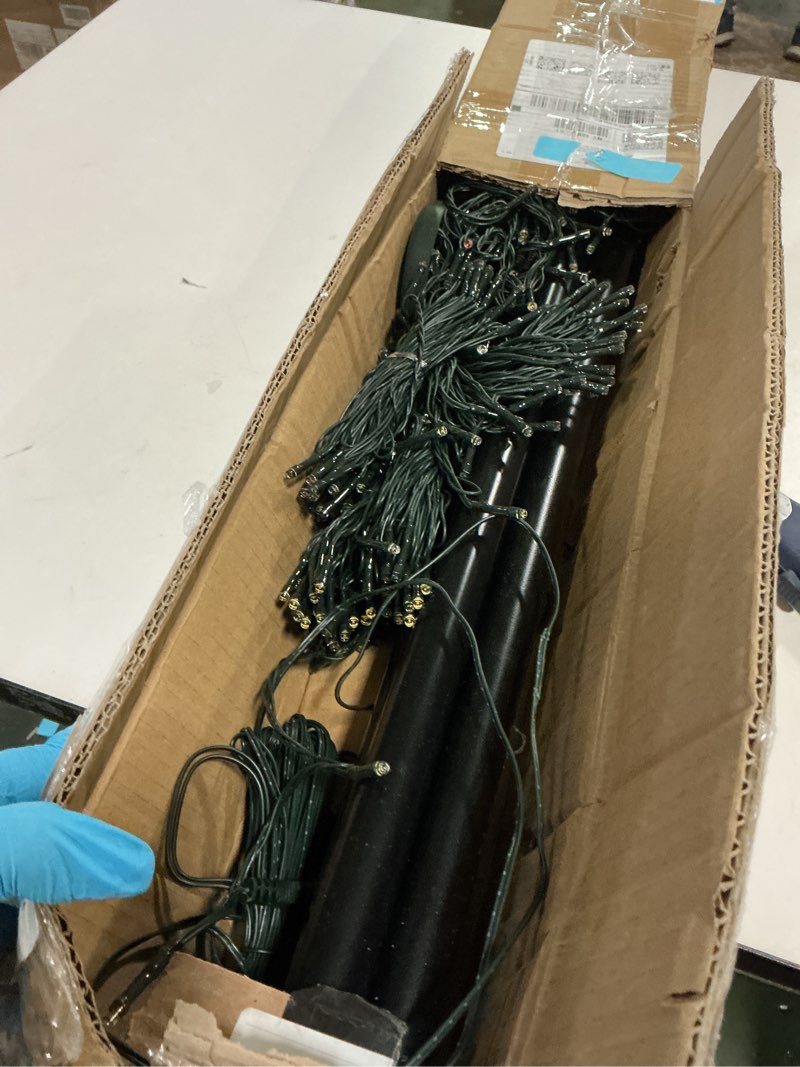 Condition photo showing Good Condition for Lomotech Color Changing Christmas Tree Lights - 16Ft 664 LED with 10.5" Topper, Remote Controll Waterproof Iron Pole Waterfall Lights for Outdoor Christmas Decorations (Warm White to Multicolor) 16Ft/664Leds Warm White to Multicolor