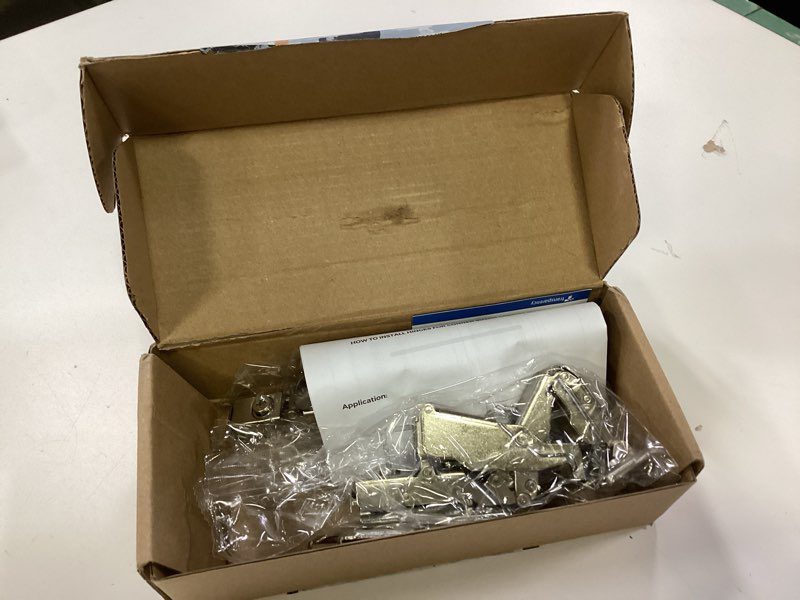 Condition photo showing New/Like New for Ravinte 1 Pair 2 Pack Kitchen Cabinet Hinges, 165 Degree Kitchen Door Hinges Compatible with Lazy Susan Corner Cupboard?Full Overlay Face Frame Concealed Corner Cabinet Hardware 2 165 Degree