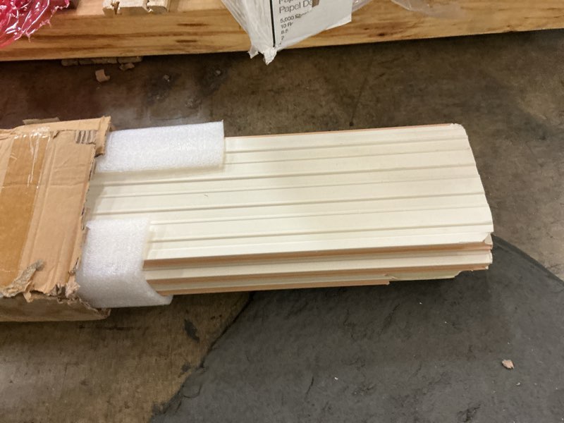 Condition photo showing Good Condition for WPC Wood Slat Wall Panels, 8 Pack 95” x 6” Accent Slat Wood Slats for Wall and Ceilings, Acoustic Panels for Interior Wall Modern Décor, Oak