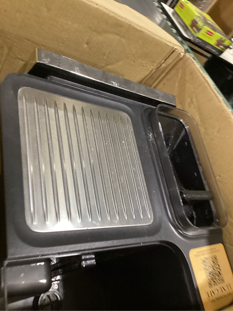 Condition photo showing As Is for ninja luxe café pro series, espresso machine, drip coffee, cold brew, hot water, integrated tamper, built-in grinder, hands-free frother for cappuccinos, lattes, americanos, dairy or non-dairy, es701 stainless steel luxe café pro
