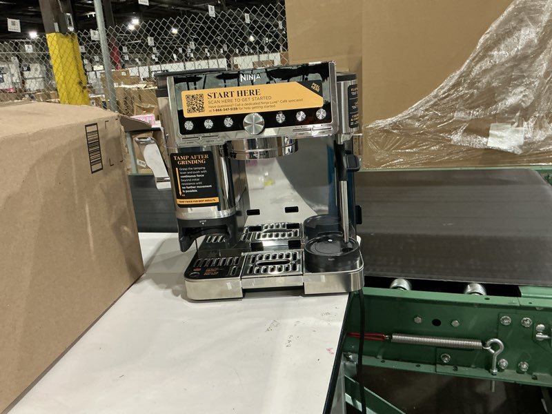 Condition photo showing As Is for Ninja Luxe Café Pro Series, Espresso Machine, Drip Coffee, Cold Brew, Hot Water, Integrated Tamper, Built-in Grinder, Hands-Free Frother for Cappuccinos, Lattes, Americanos, Dairy or Non-Dairy, ES701