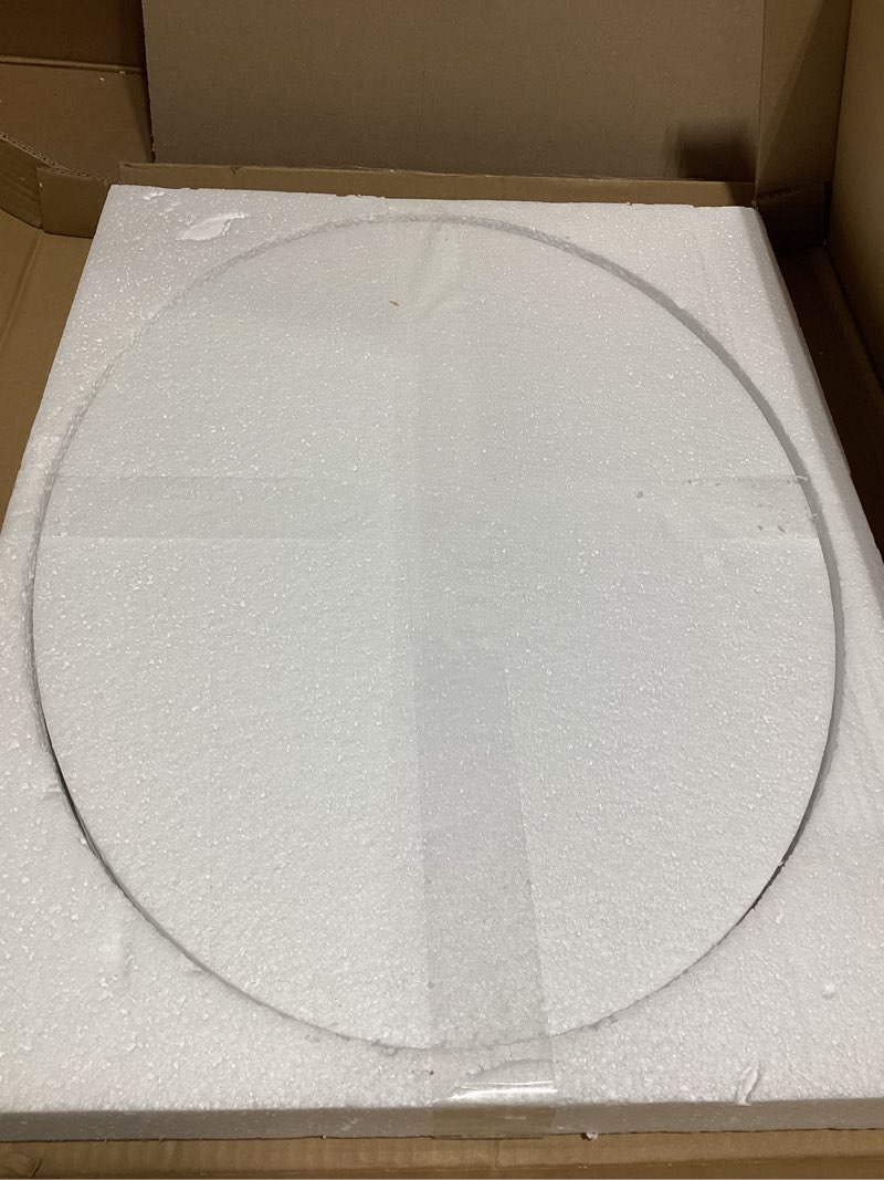 Condition photo showing Good Condition for KOHROS Bathroom Mirrors for Over Sink - Oval Frameless Mirror - Beveled Polished Wall Mirror for Bathroom, Vanity, Bedroom (18" W x 24" H Oval) Oval 18"L x 24"W