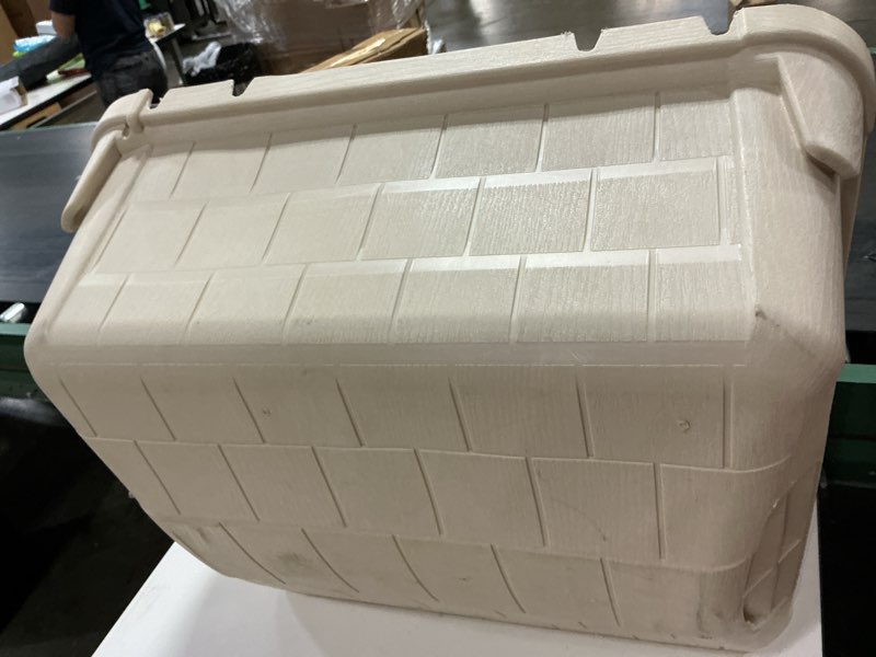 Condition photo showing Good Condition for petmate barnhome 3 plastic outdoor dog house  small  for pets 15-25 lb  tan