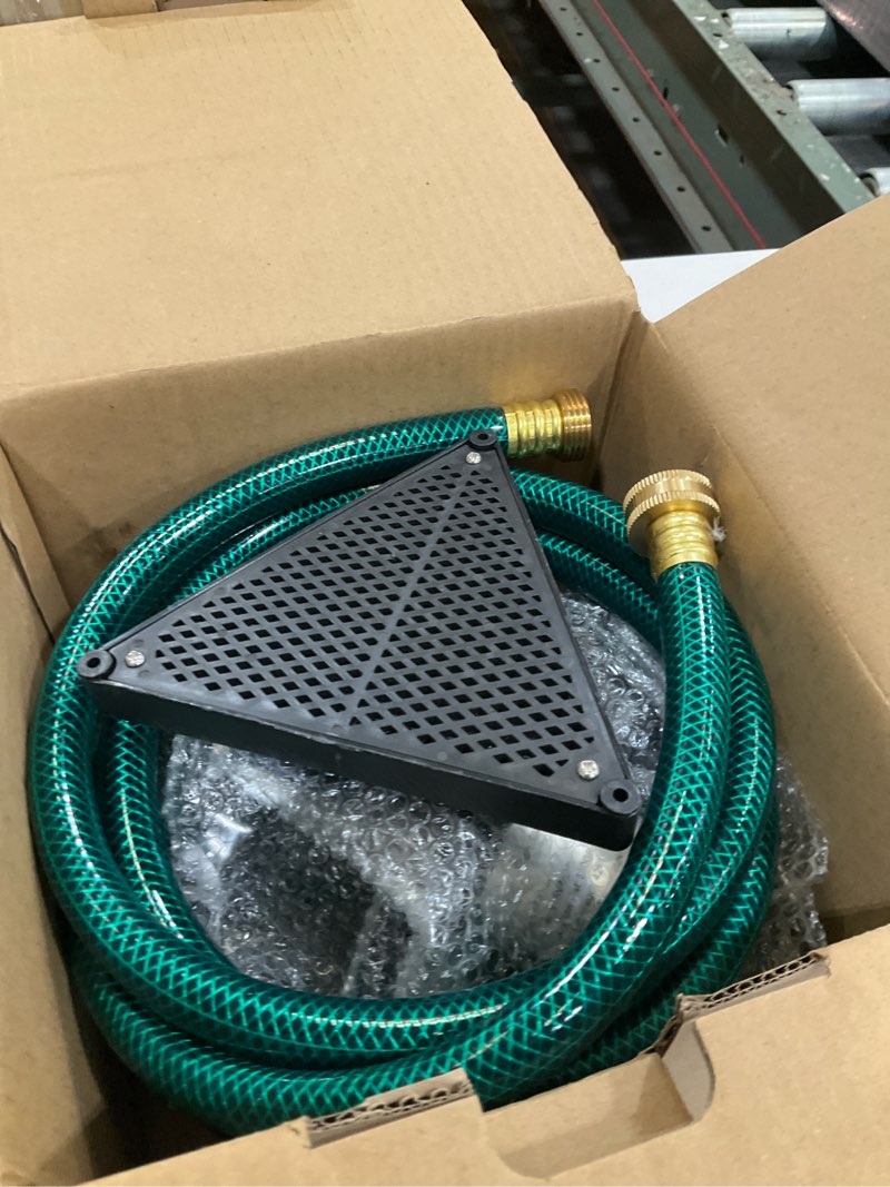 Condition photo showing As Is for Water Transfer Pump, 115V 1/10HP Electric Utility Pump with On/Off Switch 2 * 6 ft Water Hoses Kit for Removing Water from Garden Pools Aquariums Hot Tub Draining 1/8’’ Low Suction for Rain Barrel 115V AC