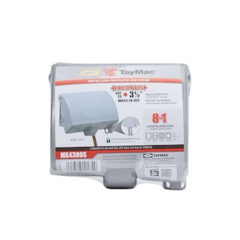 hubbell 1 -gang rectangle gray metal weatherproof electrical box cover