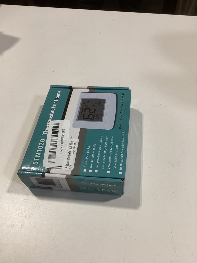 Condition photo showing New/Like New for non programmable thermostat for home, digital energy-saving thermostat,single-stage systems, 1 heat/1 cool, easy diy install, white backlight