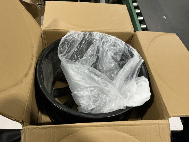 Condition photo showing As Is for new 20 inch 20x9.5" replacement wheel rim fits for tesla model y 2020 2021 2022 2023, oem design wheel black single rim