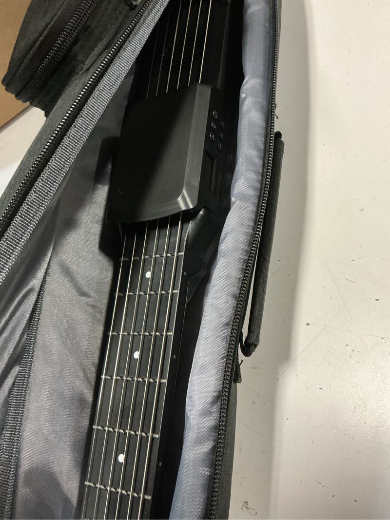 Condition photo showing Good Condition for usb charging smart acoustic electric pocket travel chord practice portable guitar neck for beginner ai lcd (black)
