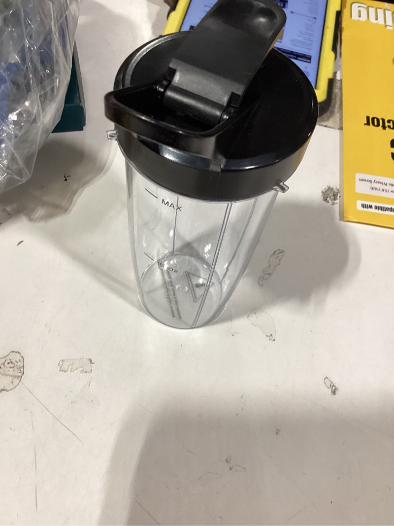 Condition photo showing Good Condition for Similar product single replacement onlyReplacement 7 Fins Male Blade&24oz Blender Cups with New Lids Compatible For Nutri Ninja Auto iQ Blender .4 Inch Male 7 Fins Blade