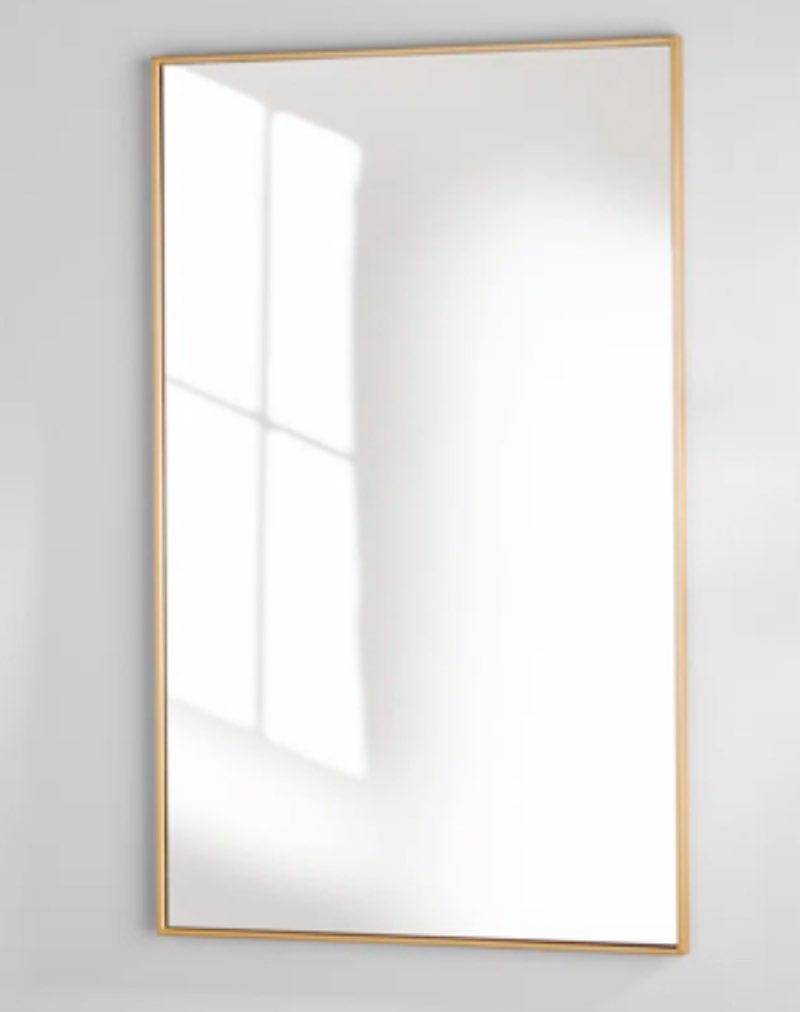 sabine metal rectangle wall mirror 24”x60” 