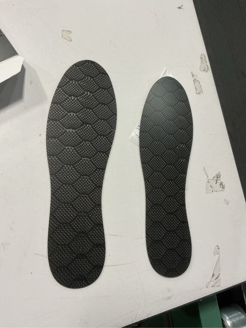 Condition photo showing Good Condition for Carbon Fiber Insole 1 Pair for Men Women, Rigid Shoe Insert for Recovery, Graphite Foot Plate for Arthritis, Hallux Rigidus, Turf Toe, Morton’s, Plantar Fasciitis, Foot Fracture 255mm 10.04"- 255mm - Women's Size 10, Men's 9