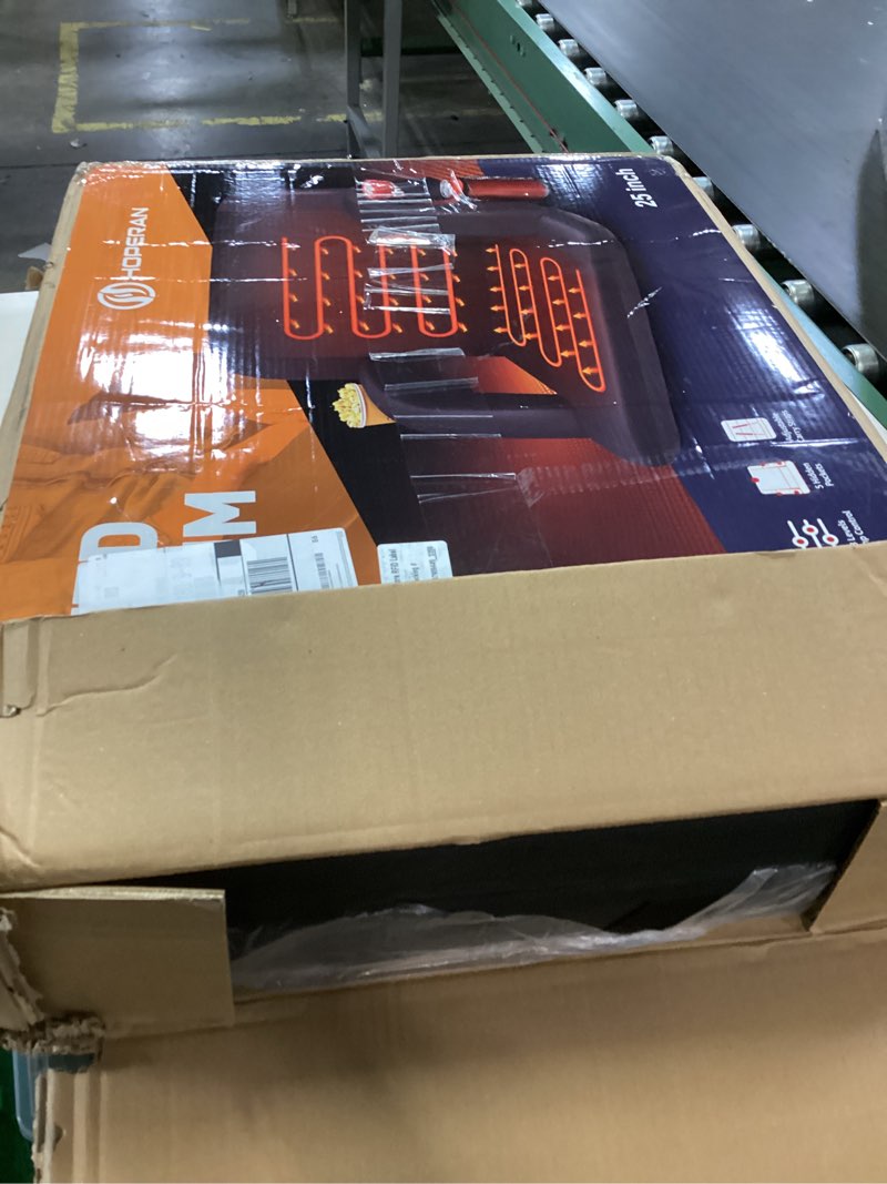 Condition photo showing New/Like New for HOPERAN Heated Stadium Seats for Bleachers with Back Support and Wide Cushion, Extra Portable Bleacher Seat Foldable Stadium Chair, USB 3 Levels of Heat, 5 Pockets for Outdoor Camping Games Sports 2pc Black 25"