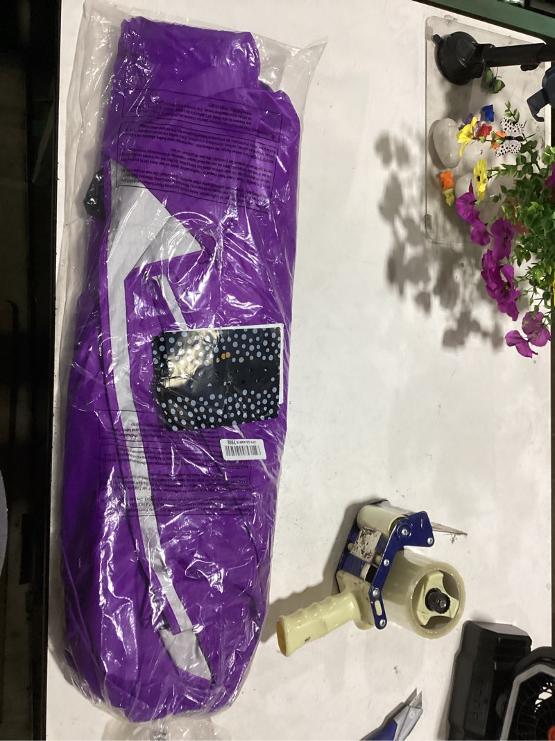 Condition photo showing As Is for 10x10 pop up canopy replacement top cover with air vent for straight leg canopy tent, waterproof for outdoor garden patio camping sun shade(frame not incude) (purple)