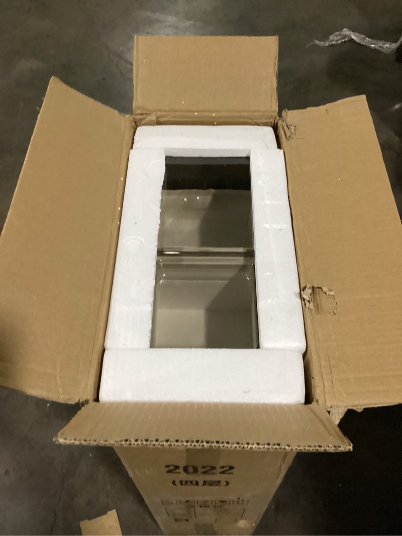 Condition photo showing As Is for Ultra Thin Bathroom Locker Plastic Locker with Drawers for Living Room, Bathroom, Kitchen, Room and Other Small Items(3 Tiers)