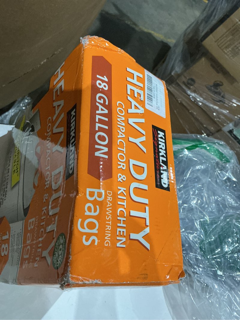 Condition photo showing Good Condition for kirkland signature compactor kitchen trash bag with gripping drawstring secure full size, new edition