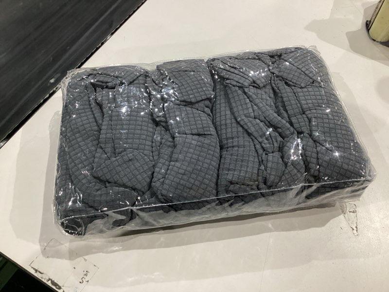 Condition photo showing Good Condition for outdoor cushion covers set,8pcs patio furniture couch seat slipcovers, replacement for sofa sectional chair(cover?only) grey 8pcs-jacquard-tpu