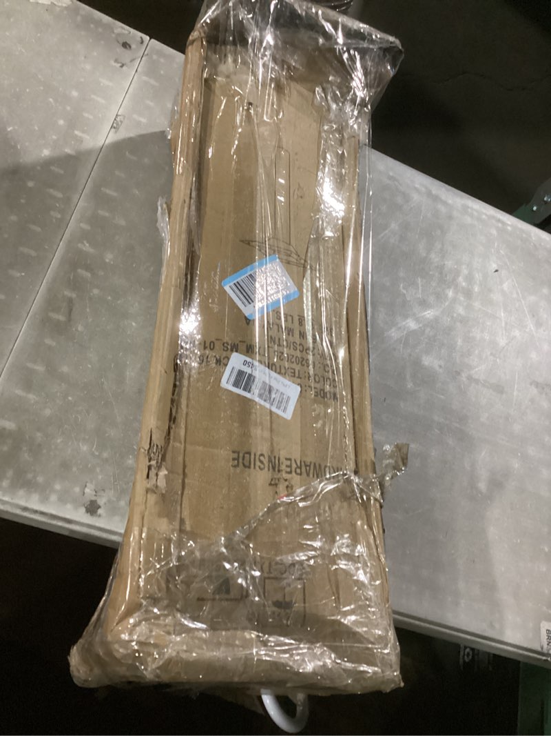 Condition photo showing As Is for flash furniture column table stand with welded square plate black