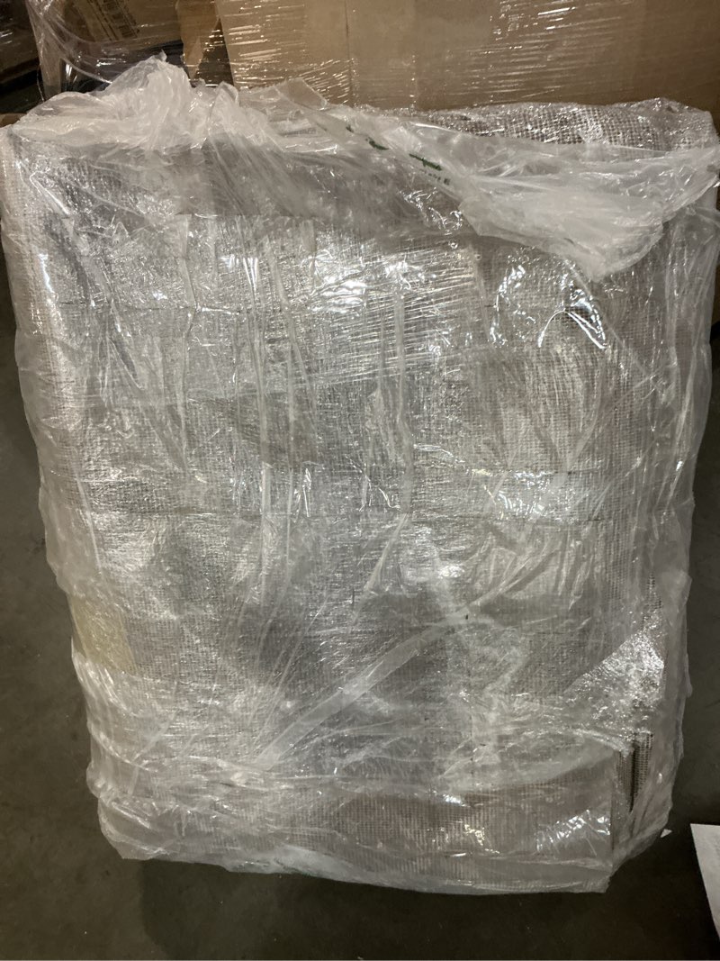 Condition photo showing As Is for jonathan y boho vintage diamond gray/ivory indoor area rug 10x13 ft, moroccan hype for living room, bedroom, kitchen, office, easy-cleaning, high traffic, pet-friendly, non-shedding (moh101c-13) gray/ivory 10' x 13' (rectangular)