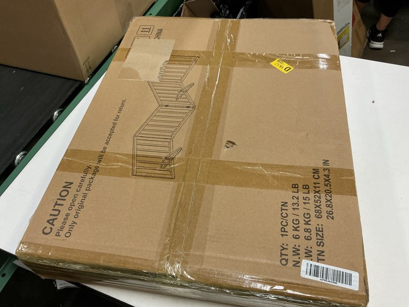 Condition photo showing New/Like New for 37-74" wide dog gate 4 panel dog gates for stair doorways house indoor freestanding pet gates for dogs, doogie puppy fences bamboo dog gate white 4 panel - 74 inches wide