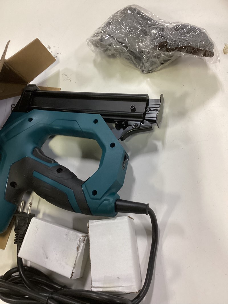 Condition photo showing Good Condition for Electric Nail Gun 18 Gauge, 2 in 1 Brad Nailer Heavy Duty, 120V Stapler Gun with 2000pcs Nails and Crown Staples for Carpentry, Upholstery, DIY