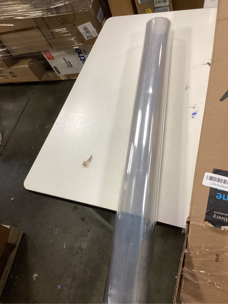 Condition photo showing Good Condition for OstepDecor Clear Table Protector 24 x 48 Inch, 2mm Thick Plastic Table Cover, Waterproof PVC Clear Table Cover Protector, Desk Protector Mat, Writing Desk Pad for Desktop, Coffee & Dining Room Table 24" x 48" (Rectangular) Crystal Clear 2mm